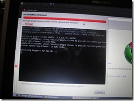 google Chrome Installed