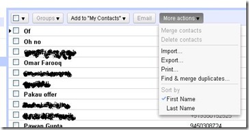 contacts Gmail